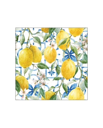 Servetele de masa, 20 buc, 33x33 cm, Mediterranean Lemons - AMBIENTE